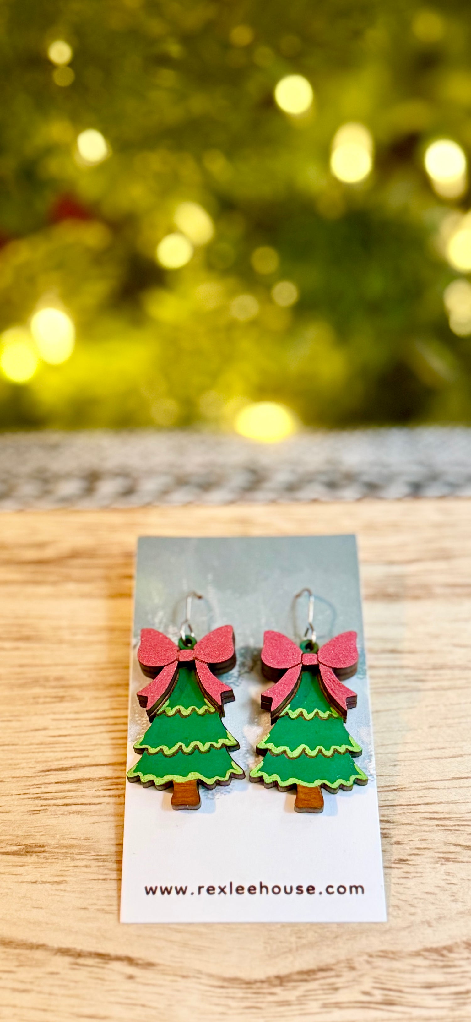 Wood & Painted Wood Earrings
