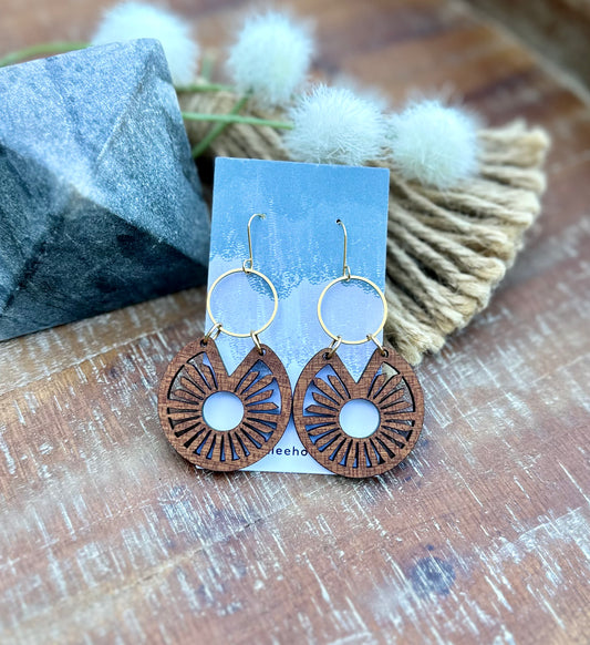 Chunky Starburst - Wood Earrings